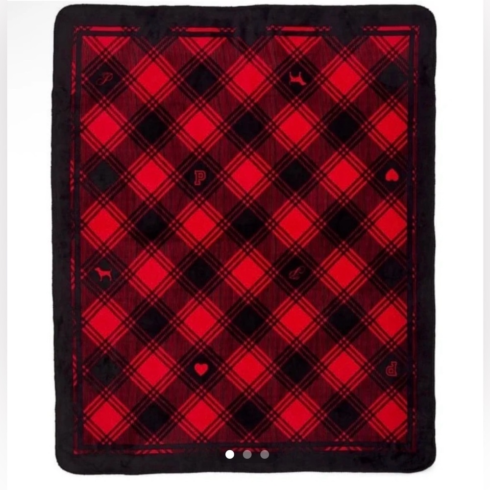 Victoria's Secret Red and Black Plaid Blanket